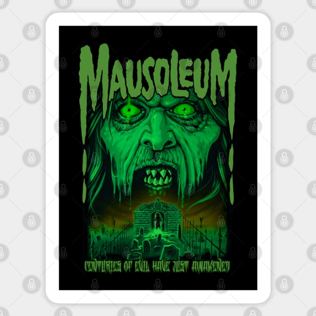 Mausoleum, Classic Horror, (Version 3) Sticker by The Dark Vestiary